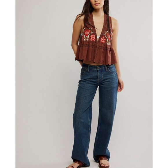 FREE PEOPLE Bali Vine Whispers Top / Umber Earth Combo - Picture 5 of 6